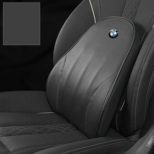 新品★BMW★首枕 高級革 ネックパッド 腰クッション 高品質 2Pセット 黒