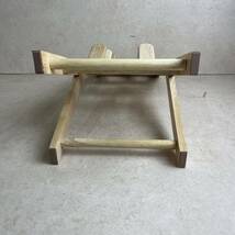 d0429601 bonheur スリッパラック 家具 テーブル用脚 木製 スツール アンティーク 現状品 中古品_画像9