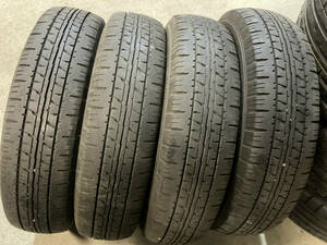 155/80R14 88/86N LT 4本 DUNLOP 夏タイヤ中古 格安 プロボックスサクシードなどに 手渡し可 札幌市白石区 N1199