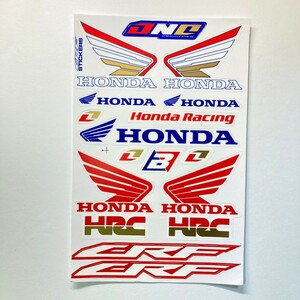 ホンダ ウィング HONDA HRC GPレーシング モトクロス ステッカー デカール セット 白赤　 S213