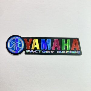 1点 ヤマハ YAMAHA FACTORY RACING ロゴ ステッカー ホログラム バイク 車　S188