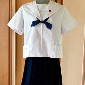 セーラー服 青スカーフ 夏服 制服 コスプレ用 撮影用 ディズニーコスプレ 上下セット 大きいサイズ