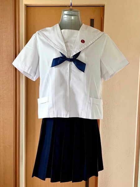 セーラー服 青スカーフ 夏服 制服 コスプレ用 撮影用 ディズニーコスプレ 上下セット 大きいサイズ