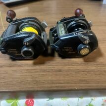 シマノ SHIMANO ベイトリール 両軸 チタノス 1000 チヌスペシャル 右ハンドル 2個セット 中古品　黒鯛　筏　かかり釣り　ダゴチン_画像3