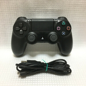 ● PS4 SONY デュアルショック4 ジェットブラック 後期型 美品 純正 USBケーブル付属 DUALSHOCK4 コントローラー Playstation4 CUH-ZCT2J