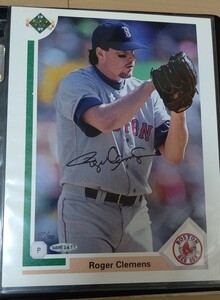 Upper deck Roger Clemens auto 8×10 ロジャー クレメンス 直筆サイン大判カード UDホログラム、鑑定書付