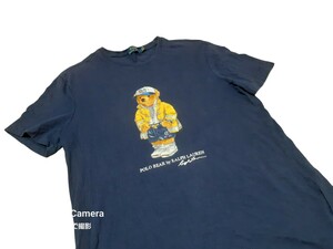  лето : Ralph Lauren Polo Bear хлопок футболка POLO RALPH LAUREN стандартный товар used MEN'S-M