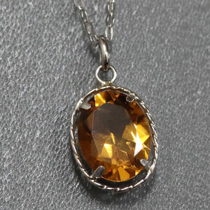 Pt950/900 citrine pendant 1.40 1.9g