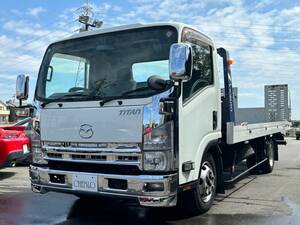 One owner！極東Flat topゼロ★Titan 積載vehicle！あおり開閉 07Elfター Self loader フルフラット 極東 Unic Tadano