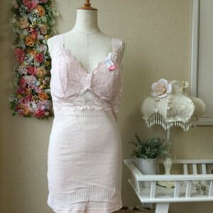 OI1* pink 5L ⑥ new goods large size cotton 100% comfortable stylish Bra Cami cup attaching inner 