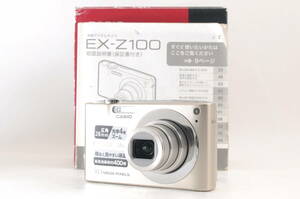 動作品 カシオ CASIO EXILIM EX-Z100 ゴールド エクシリム コンパクトデジタルカメラ 箱 取説付 管GG2824