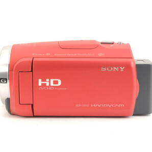 美品 動作品 ソニー SONY HANDYCAM HDR-CX680 赤 レッド ハンディカム デジタルビデオカメラ 箱 取説 充電ケーブル付 管GG2903の画像3