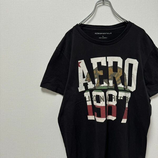 ベアー　クマ　アニマル柄　古着　Tシャツ　AeroPostale