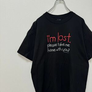 00s メキシコ製　古着　Tシャツ　U.S.T'S I'mLost ブラック