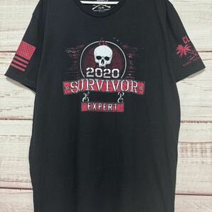 退役軍人　古着　Tシャツ　ドクロ　スカル　GruntStyle ブラック　XL