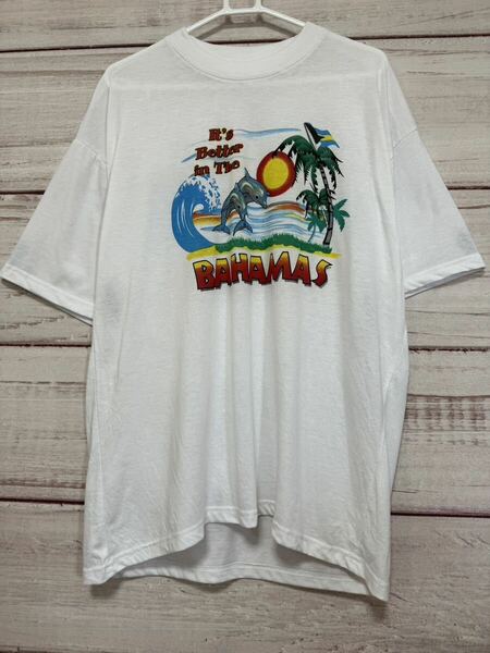 イルカ　BAHAMA バハマ　古着　Tシャツ　Tee's