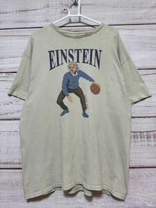 EINSTEIN アインシュタイン　古着　Tシャツ　アート柄　バスケットボール