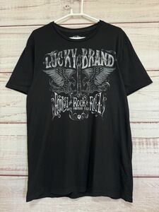 LuckyBrand 古着　Tシャツ　タトゥー　イーグル　ギター　カリフォルニア