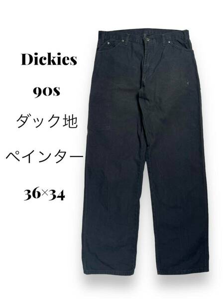 36×34 ダック地　ペインター　古着　90s ディッキーズ　Dickies