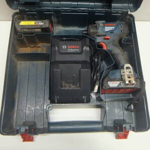 工具祭 BOCSH ボッシュ コードレスインパクトドライバ GDR 18V-160 充電器 バッテリ2個 中古 稼動確認の画像1