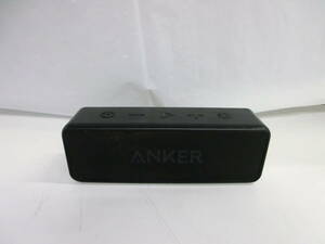 音響祭 アンカー ワイヤレス スピーカー ブラック 通電作動確認済 本体のみ ANKER Bluetooth ブルートゥース 音楽 小型スピーカー 中古