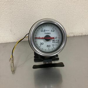 BLITZ ブースト計 60φ 機械式 ブリッツ 12V 当時物　　レトロ　走り屋