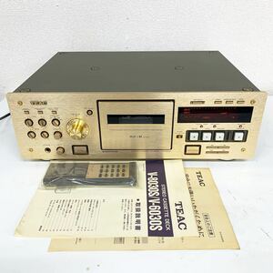 【E-3】 TEAC V-6030S カセットデッキ RC-557 リモコン ティアック 開閉や再生不可 電源ボタン不良 タバコによる汚れ強 ジャンク 1711-4