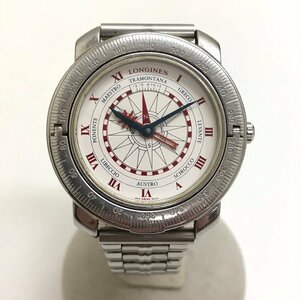 中古品 不動品 LONGINES ロンジン クリストバル アメリカ大陸発見500年記念モデル 5253 AT 自動巻き SS 社外ベルト 腕時計 質屋出品