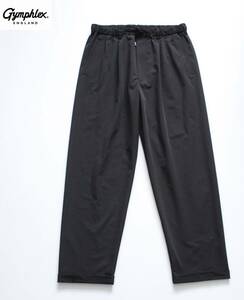 【 GYMPHLEX ジムフレックス 】1906 SPORT WEAR ツータック イージーパンツ M ブラック GY-E0089 STD 黒 定価\14,850 ストレッチ 英国