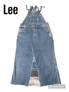  Lee remake Denim skirt long overall Lee Denim overall 