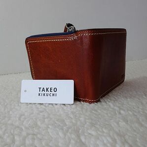 【新品/本物】TAKEO KIKUCHI（タケオキクチ）二つ折財布/キャメル ￥14,300-☆★☆の画像4