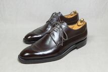 美品Italy vintage shoes『FIGINI』極上カーフレザー使用 美しいエプロンフロントダービーシューズ UK6.5 イタリア製高級革靴マッケイ製法_画像2