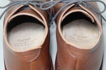 定価4.4万 forest shoe makerフォレストシューメーカー 美しいレースアップシューズ 24cm 日本製手製革靴ハンドメイドアンティークオーダー_画像9
