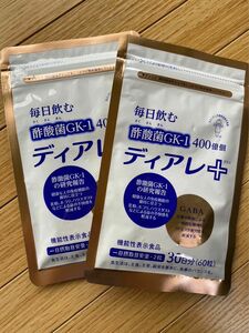 ディアレ プラス 2袋 キューピー GABA 酢酸菌 サプリメント 機能性表示食品