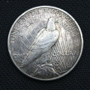 海外古銭「アメリカ 1922年 ピースダラー 1ドル銀貨」トーン イーグルコイン 量目約26g ワンダラーリバティコイン 古銭の画像2