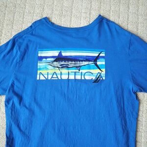 NAUTICA ノーティカ 半袖 Tシャツ バックプリント カジキ フィッシング オーバーサイズ XL 