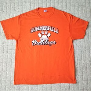 PORT&COMPANY 半袖 Tシャツ Bulldogs 肉球 ビッグロゴ ポート&カンパニー オーバーサイズ 古着