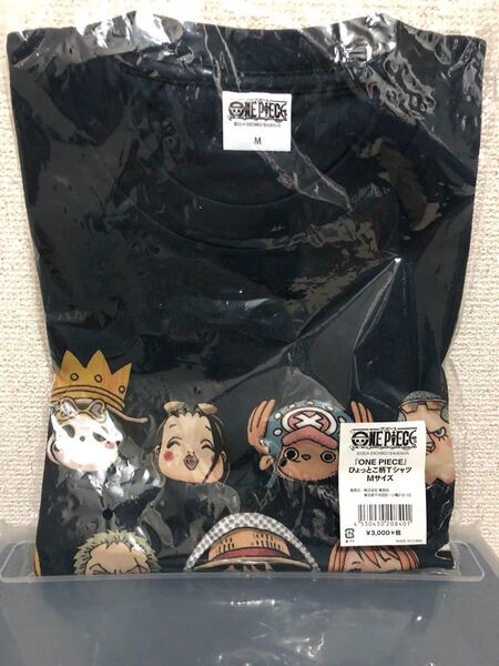【即決・送料無料】 ワンピース ひょっとこ柄 Tシャツ(黒、Mサイズ)☆