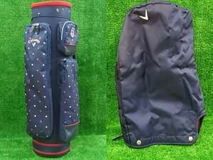 4 Swastika 1245 Используемый Caddy Bag [Callaway/Callaway] Легкая женская модель 8.5 типа 5 -тип 5 -Split Star Pattern Navy &lt;магазин доставки OK!/Bijigaoka Store&gt;