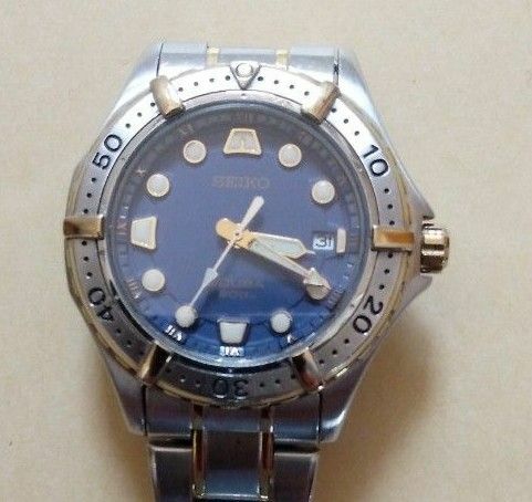 【稼働品】SEIKO セイコー腕時計 スキューバ(SCUBA)200M 7N35-6060 文字盤カラー：ネイビー　ダイバーズ 