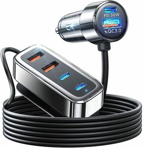 90W シガーソケット usb-c 急速充電 6ポート AINOPE 90W シガーソケット usb-c 急速充電 6ポート 車載