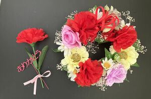 * Mother's Day * carnation *a-tifi car ru lease * thank you pick attaching * approximately 20cm* hand made *