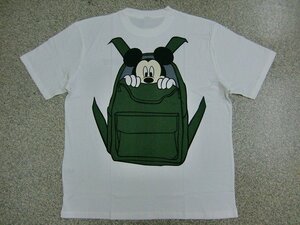 新品 大きいサイズ ミッキーマウス/MICKEY MOUSE 半袖Ｔシャツ白3L メンズ レディース アメカジ ディズニー BIG ロゴＴ 激カワ メール便可