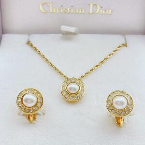 【極美品】Christian Dior ネックレス　イヤリング　パール