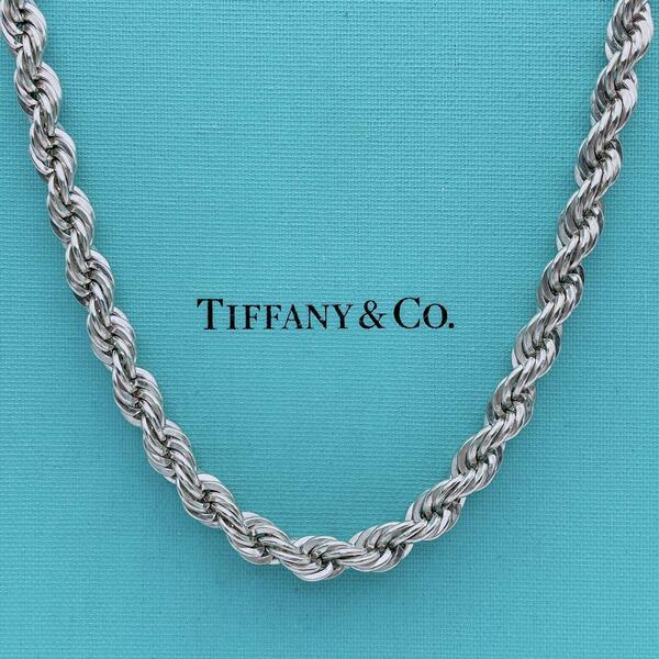 【極美品】Tiffany & Co. ツイスト　ネックレス　ロング　76cm