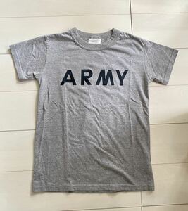 ARMY グレー　半袖Tシャツ　古着陸軍ミリタリー　メンズレディースユニセックス　ロゴT アメカジ