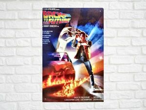 ブリキ看板 Back to the future バックトゥザフューチャー 190 映画 ハリウッド プレート アメリカン雑貨 インテリア レトロ ビンテージ