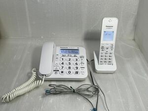 中古美品 Panasonic デジタルコードレス電話機 VE-GD27-W パナソニック 子機付き　迷惑防止機能付き