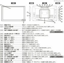 14.1型　バッテリー内蔵　液晶テレビ / モバイルモニター　VS-AK141S ★ HDMI / RCA / 地デジ / ワンセグ / 車載12V / リモコン / フルHD_画像8