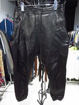 ripvanwinkle リップヴァンウインクル 22SS (R+218) LEATHER REVOLUTION SOLID レザー パンツ 黒 S 定価132000円_画像4